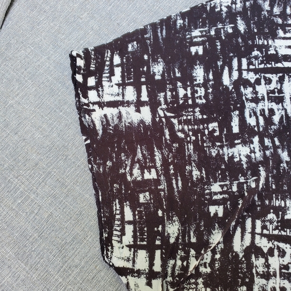 Allison Brittney Black and White Print Blouse Small - Picture 5 of 10